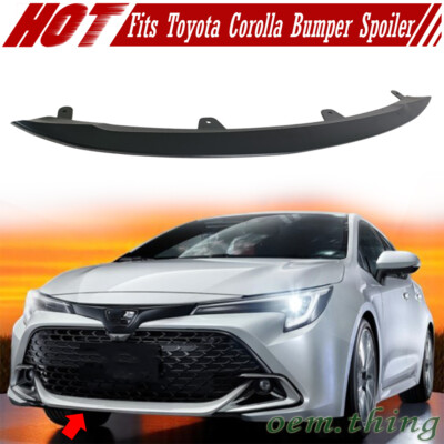 Unpainted Fits TOYOTA Corolla AURIS E210 Hatchback Front Bumper Spoiler 23-25