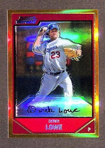 2007 Bowman Gold Refractor #49 Derek Lowe /50 - Foto 1 di 3