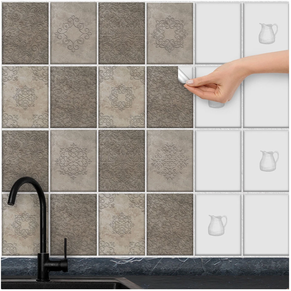 FoLIESEN Fliesenaufkleber für Küche und Bad - Fliesenfolie - Set Bergiola - Bild 2 von 4
