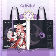Anime Genshin Impact Yae Miko Cosplay Purse Tote Shoulder Bag Shopping Bag