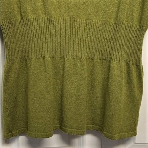 Linda Matthews Green Rayon Blend Sleeveless Knit Tank Cami Top Size L - Picture 3 of 5