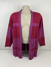 VTG Christian Dior Separatees Pink Red Cardigan Women Size M Medium Pockets USED