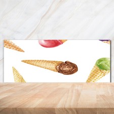 Kitchen Glass Splashback 125x50 Ice cream