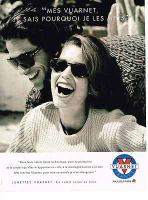 REKLAME WERBUNG 035 1993 VUARNET Sammlung Sonnenbrille