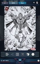 Topps Marvel Collect 2021 Topps Weekly Original Art Series 8 B&W - Magneto