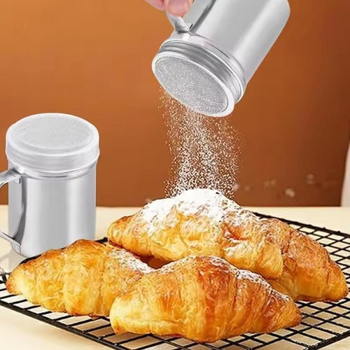 2-teiliger Puderzuckerstreuer mit Griff, Zimtstreuer für die Kaffeebar. - Bild 7 von 10