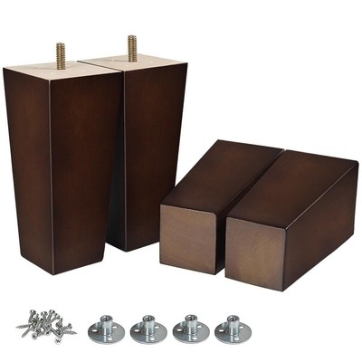 Wooden Furniture Legs Square Replacement For Sofa Couch Cabinet