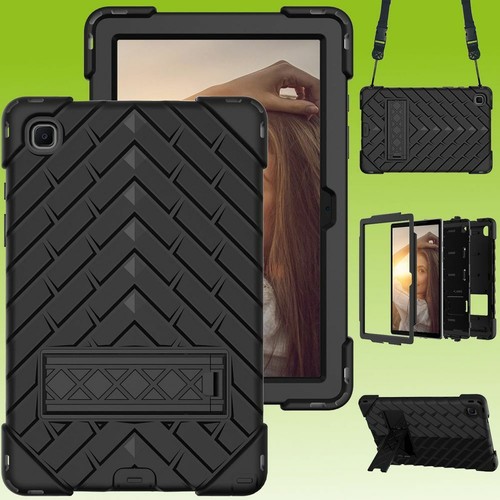 Für Samsung Galaxy Tab A7 2020 Shockproof Hybrid Hülle Band Schwarz