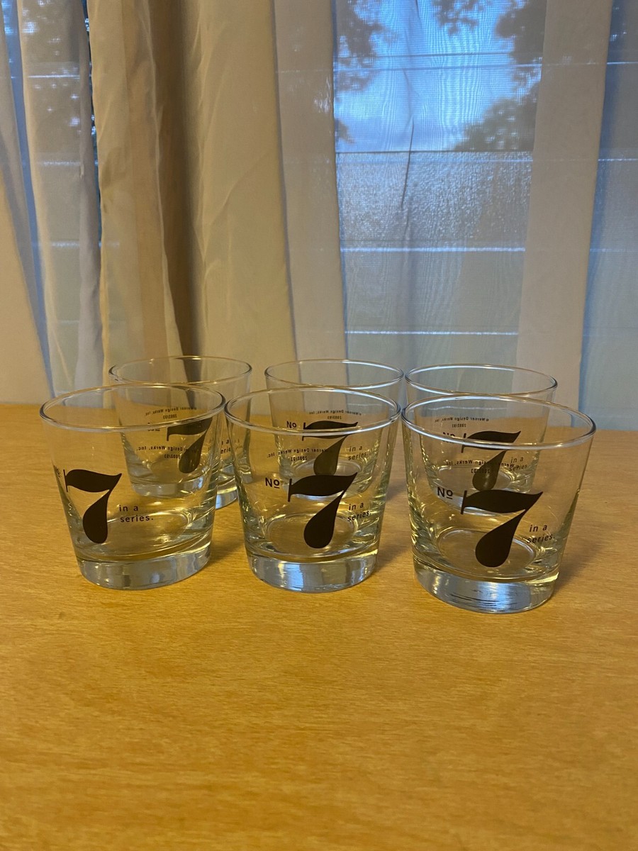 Set of Clear Drink Glasses 3-1/4