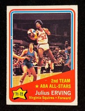 (2) 1971 Topps Basketball Julius Erving ABA All-Stars Card # 255