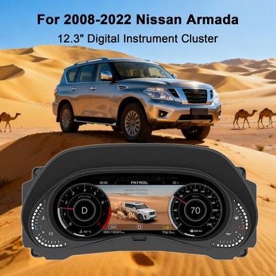 12.3'' LCD Digital Cluster Speedometer Gauge Upgrade For Nissan Armada 2008-2022