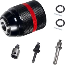Metal Heavy Duty 1/2-20UNF 13mm Keyless Drill Chuck Hex Shank/SDS/Square Adaptor