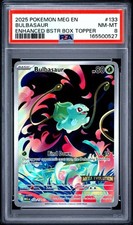 Bulbasaur 133 Enhanced Bstr Box Topper - Pokemon Meg En-Mega Evolution PSA 8