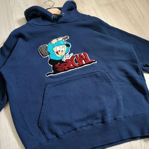 Special Guest Pullover Sweat Hoodie Navy Men Size L SG KUN Patch VIN - Imagen 24 de 24