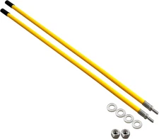 Snow Plow Blade Markers Guides Kit 24'' Vertical Stud Mount Striking Yellow
