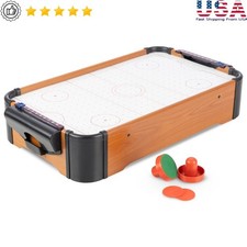Mini Tabletop Hockey Game Portable Fun Includes Pucks Paddles Easy Score Keeper