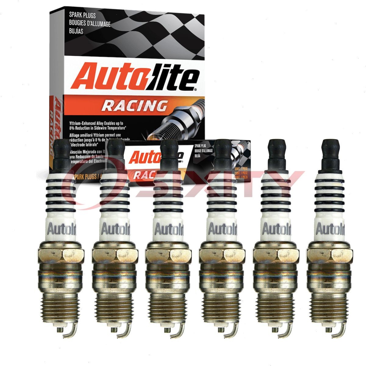 6 pc Autolite Racing AR25 Spark Plugs for 6630 18 Ignition Wire Secondary rl