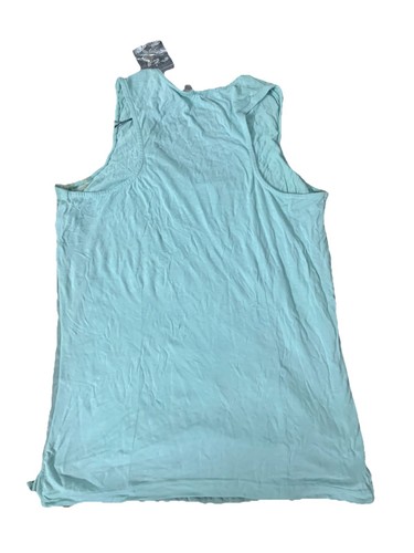 Sea Foam Green Silver Sequin Tank Top Girls Junior Scoop Neckline Party Wear XS - Picture 3 of 6