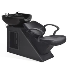 BarberPub Shampoo Chair, Ceramic Bowl Backwash Sink Barber Chair for Salon 9020