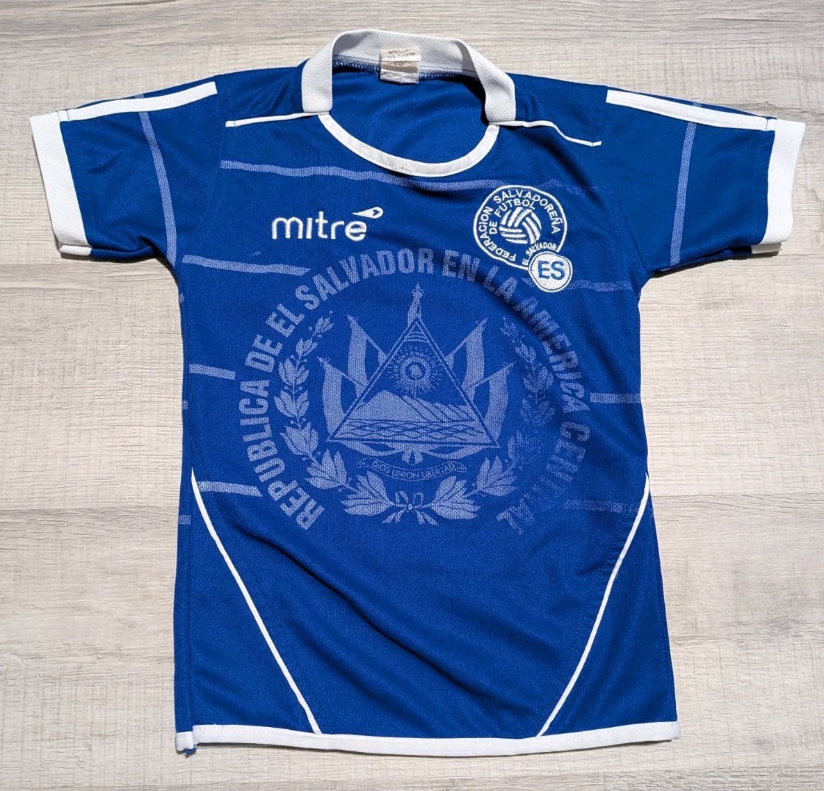 Vintage El Salvador 2009-2010 Mitre Football Soccer Jersey Sz Youth Small RARE