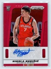 NIKOLA DURISIC ROOKIE AUTO 2024-25 Panini Prizm Deca NBA Red /99 Hawks #PDS-NDU