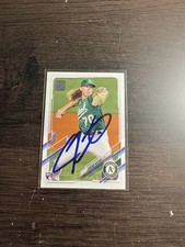 Jordan Weems Signed Auto 2021 Topps Series Two Card #570 Athletics Rookie. rookie card picture
