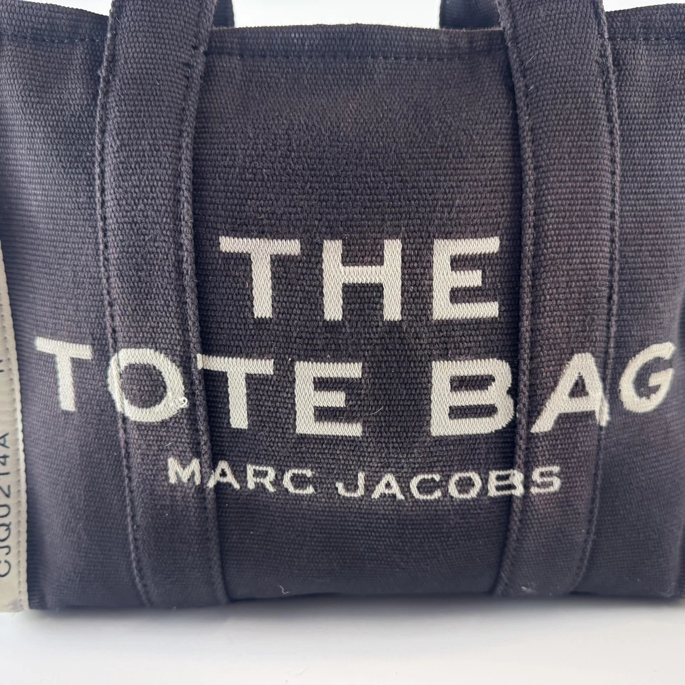 Bolso de Mano Marc Jacobs The para Mujer Grande Negro Lona Cremallera Asa Superior Cartera Bolso de Mano Foto 2 de 4