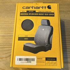 Carhartt Universal Nylon Duck Canvas Fitted Bucket Seat Cover One Size Gravel Carhartt Universal Nylon Duck Canvas Fitted Bucket Seat Cover One Size Gravel
