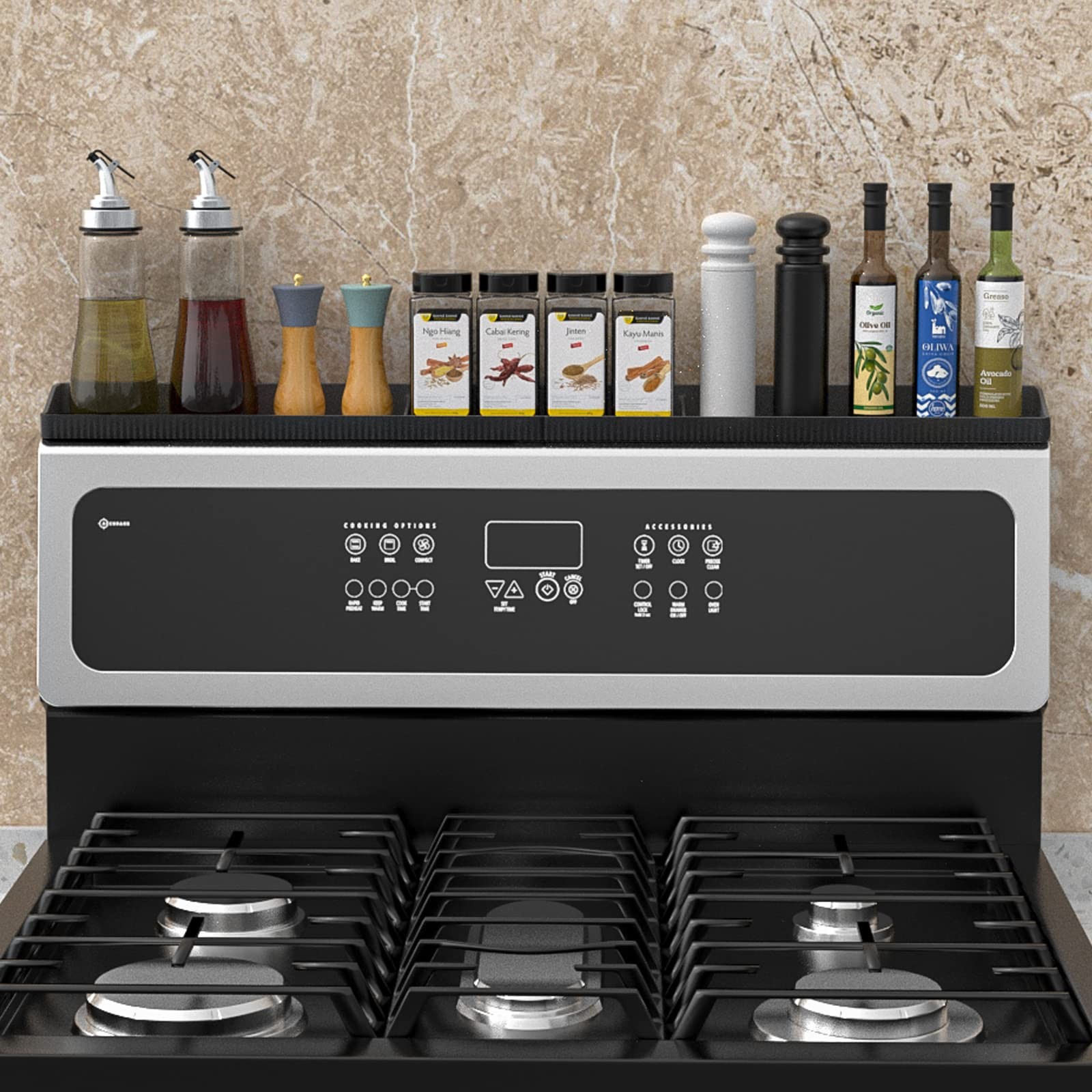 30 Inch Silicone Stove Top Shelf Magnetic for Kitchen Gadgets, Soft Flexible ...