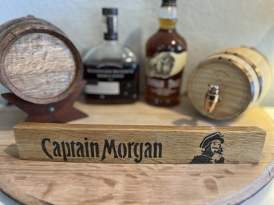 Captain Morgan Kentucky Bourbon Barrel Stave Piece Gift For Rum Lover White Oak