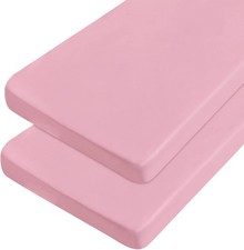 Cot Sheets 31" x 75", 2 Pack Cot Size Sheet Fitted with Narrow Twin/Camp