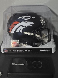 Bo Nix Denver Broncos Autographed Speed Mini Helmet