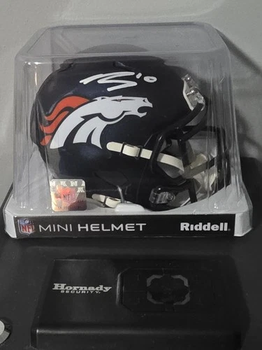 Bo Nix Denver Broncos Autographed Speed Mini Helmet
