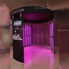 8FT Customizable Led Enclosure for the 360 Photo booth, Photobooth Backdrop