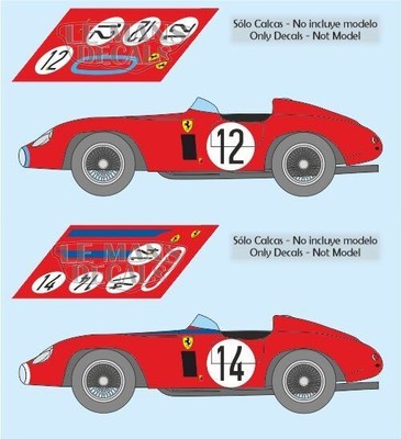 Décalcomanies Ferrari Tamiya 1/12 | Décalcomanies Neuves Pour Modèle Réduit - Neuf Sous Blister