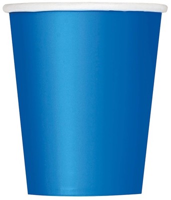 Premium Royal Blue Paper Cups Set - 9 oz (Pack of 14) - Elegant & Eco-Friendl...