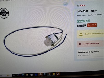 00640564 BOSCH HOLDER