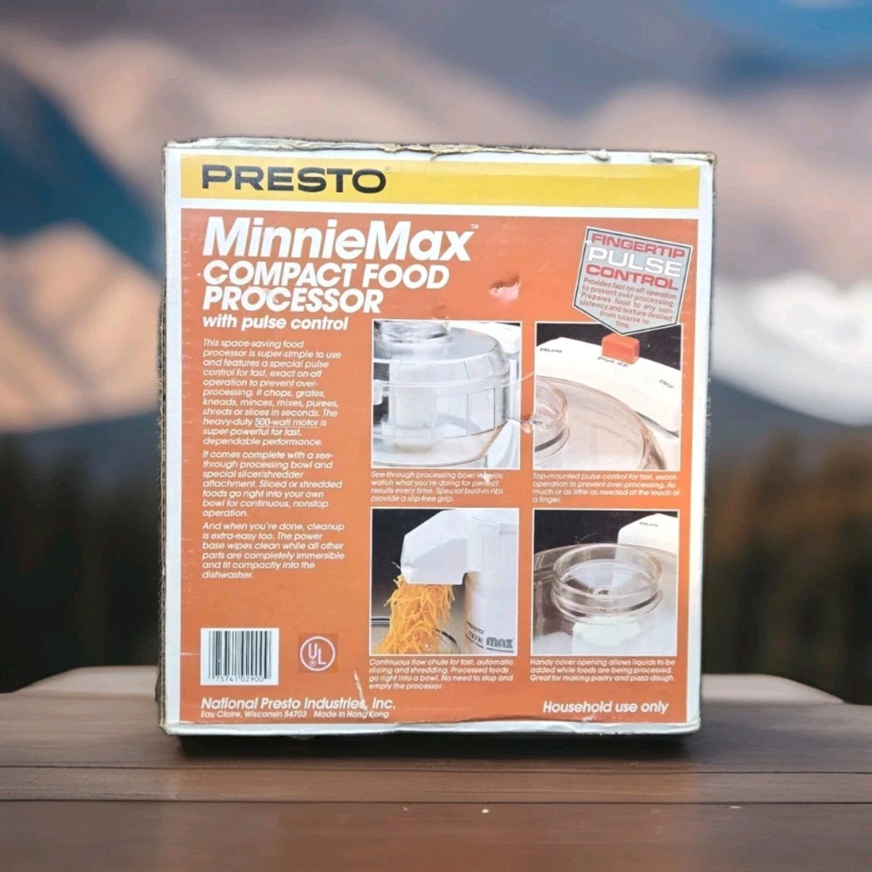 Presto Minnie Max Electric Compact Food Processor 02900 Pulse Control New In Box - Image 3 of 3