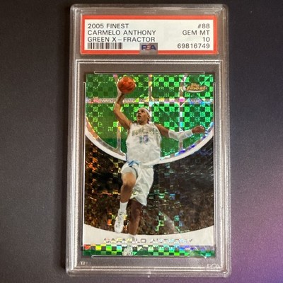 2005 Topps Finest Carmelo Anthony Green X-Fractor /69 PSA 10 - RARE