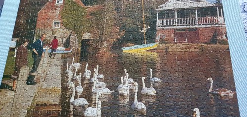Puzzle 500 Teile Schwäne am See