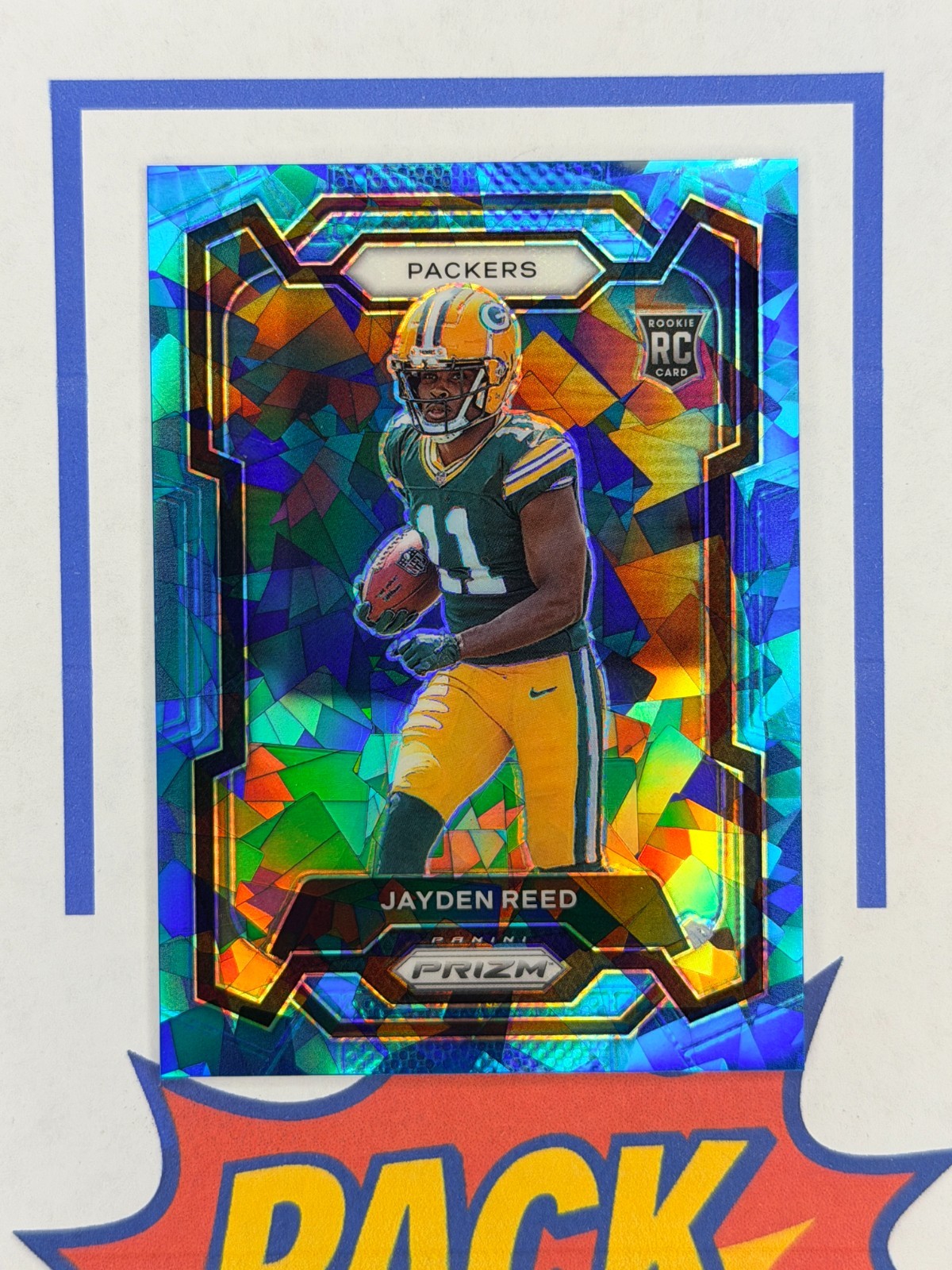 Jayden Reed 2023 Panini PRIZM Football RC Blue Ice #'d / 99 Rookie No. 334