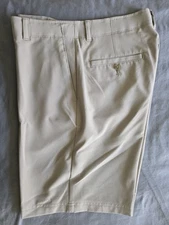 Jack Nicklaus 34 khaki Men's Flat Front Media Pocket Polyester New Without Tag.