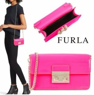 Furla Bella Mini Crossbody Bag Hot Pink NWT 398$
