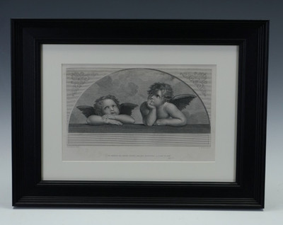 After Raphael:  He Maketh His Angels Spirits    Antique Engraving