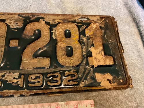 License Plate Vintage Mississippi Miss 1932 220 281 Rustic - Picture 4 of 4