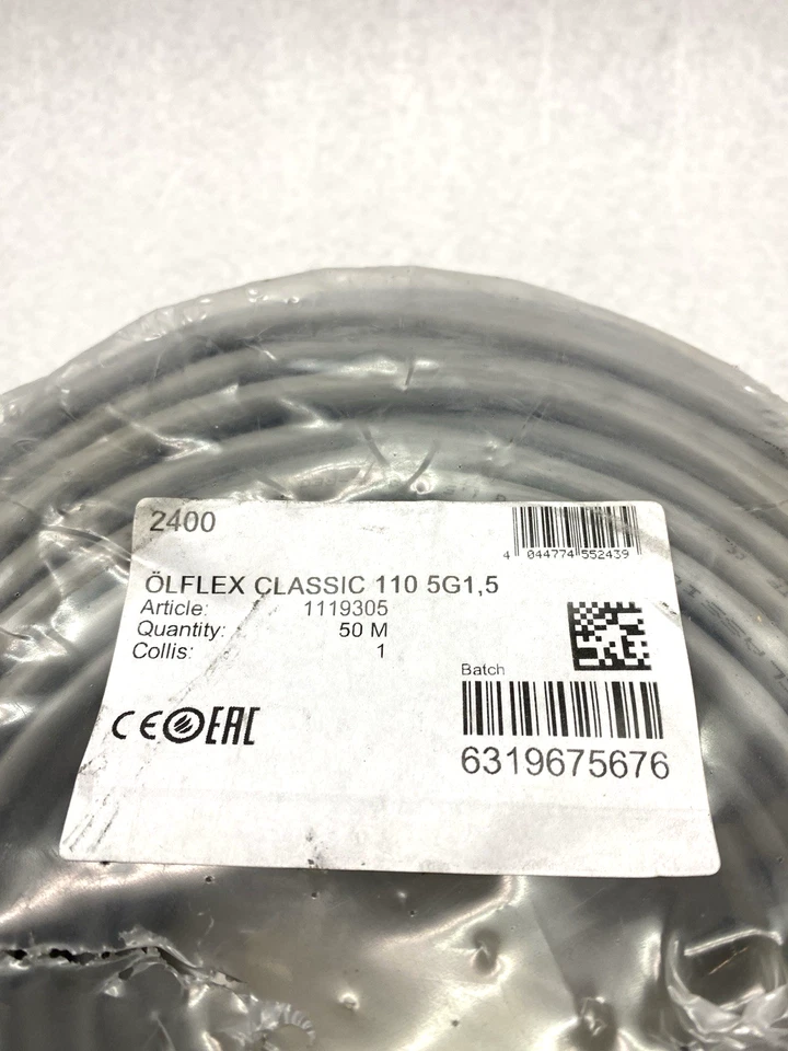 Lapp 1119305 Olflex Classic 110 5G1,5 Cable 50m Atlas Copco 0020.1016R - Image 4 of 4