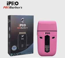 Afeitadora inalámbrica iPro Pro Barbers 8800 RPM con pantalla LED nueva color rosa