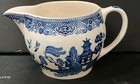 Johnson Brothers England Willow Blue Pattern Creamer Pagoda & Willow Tree Design — photo 1