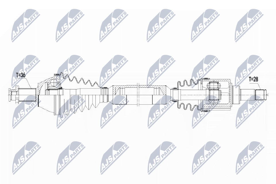Nty Driveshaft Right For Vw Polo 1.0 14- Skoda Fabia Iii 1.0 14 - Image 4