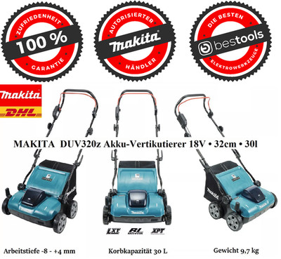 Makita Akku-Vertikutierer » DUV320Z « 18 V LXT Sologerät, brushless Makita Akku-Vertikutierer » DUV320Z « 18 V LXT Sologerät, brushless